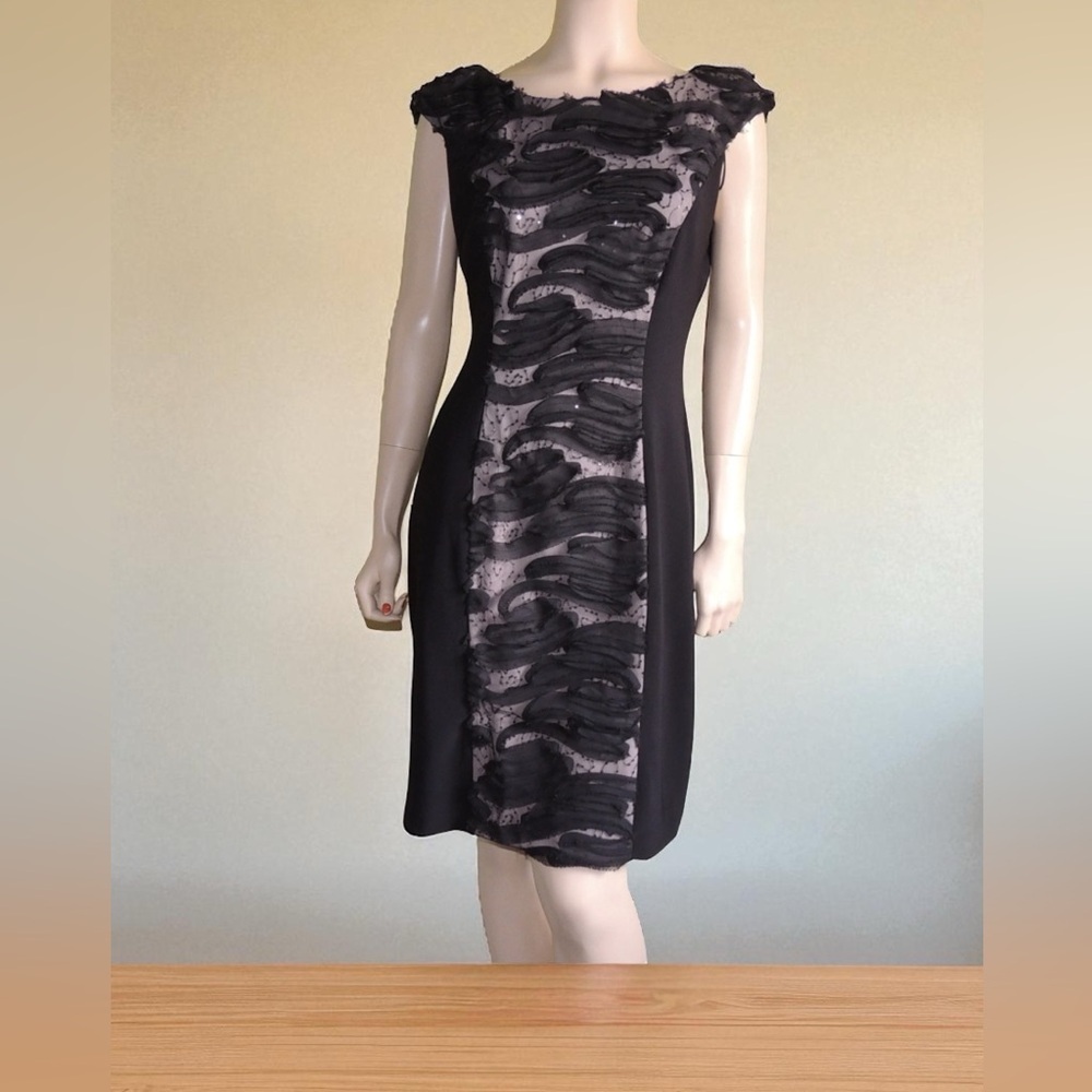 Patra Black and Gray Midi Dress